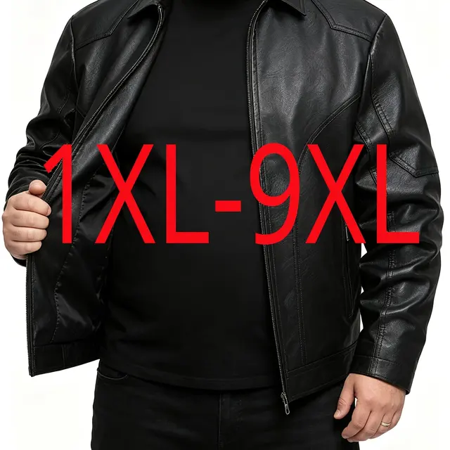 Veste ample en PU à col à revers