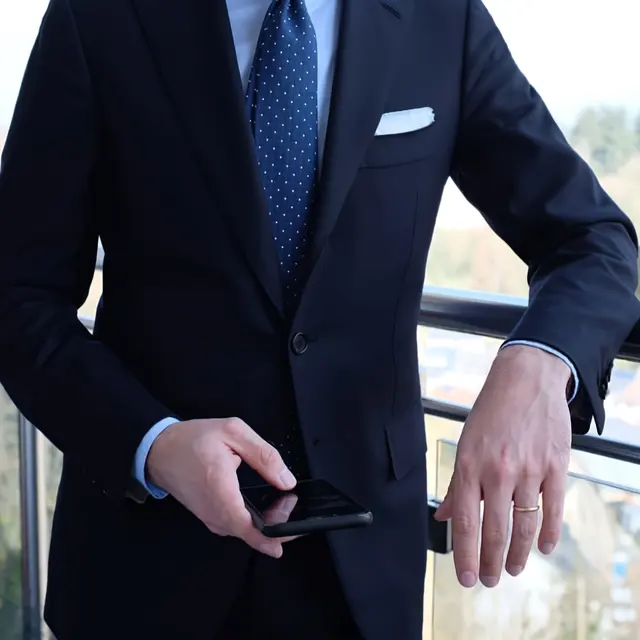 Blazer deux boutons à détails pied-de-poule
