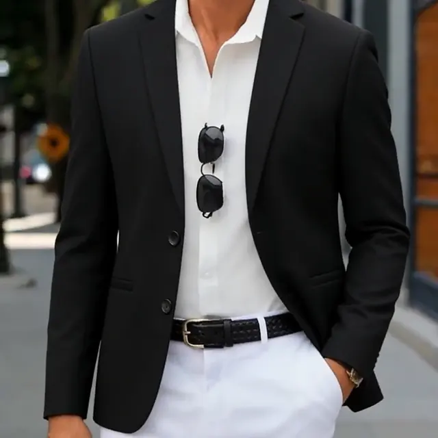 Blazer noir homme grande stature