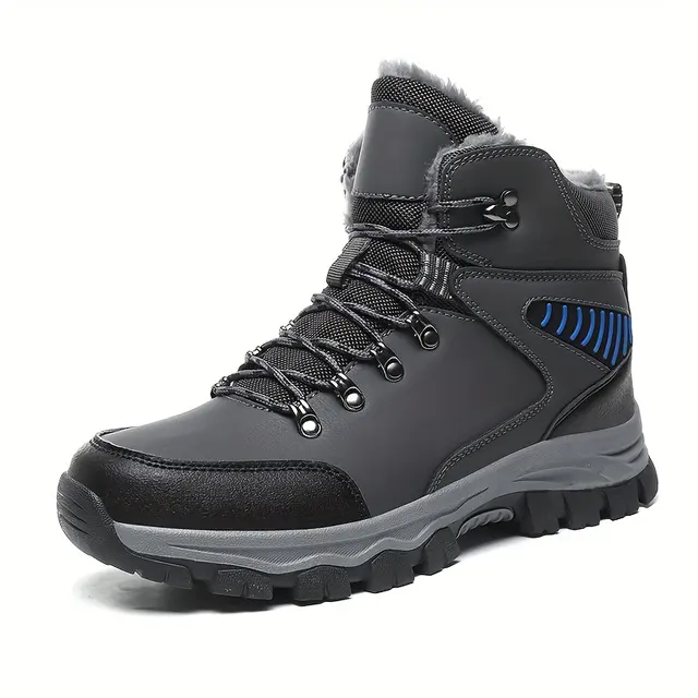 Bottes d’hiver homme doublées polaire à lacets