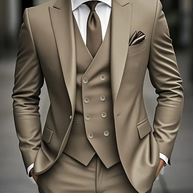 Costume homme trois pièces coupe ajustée