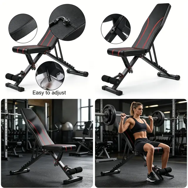 Banc d’haltères pliable à positions multiples