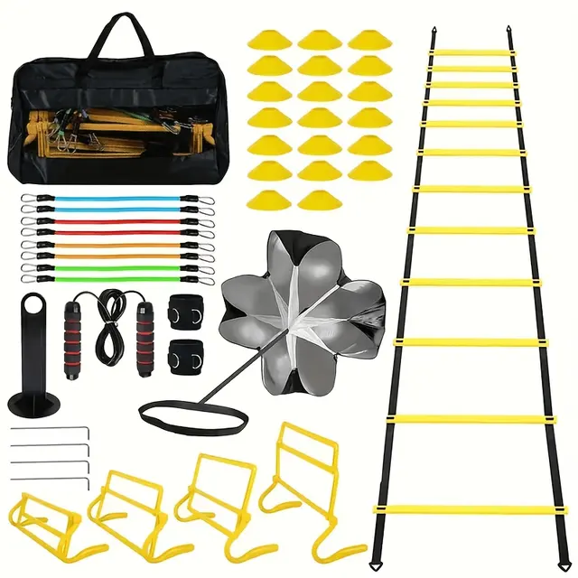 Kit d’agilité avec échelle, parachutes et sac
