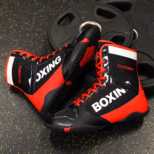 Chaussures de boxe en salle à lacets
