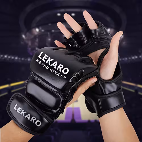 Gants d’entraînement demi-doigts avec maille